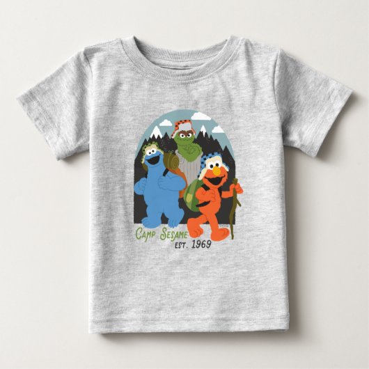 セサミストリートキャンプ 1969年設立 ベビーTシャツ (正面)