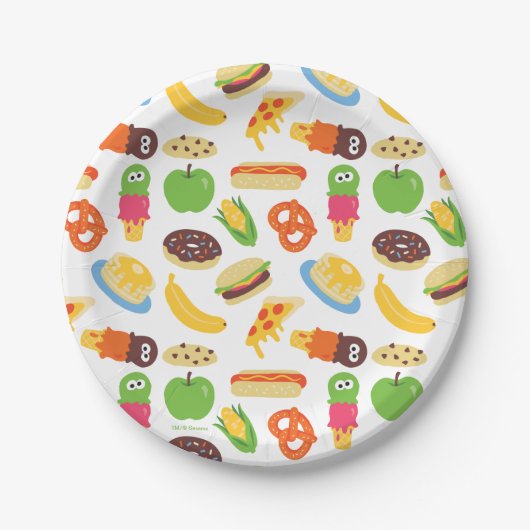セサミストリートクッキーモンスターグルメトラック ペーパープレート (正面)