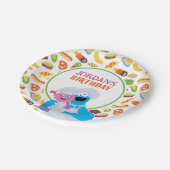 セサミストリートクッキーモンスターグルメトラック ペーパープレート (アングル)