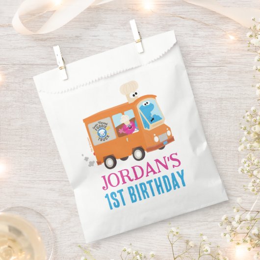 セサミストリートクッキーモンスターフードトラック誕生日 フェイバーバッグ (クリップ留めされた状態)