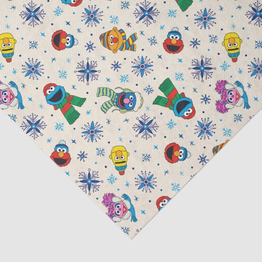 セサミストリートクリスマススノーフレークパターン 薄葉紙 (詳細)