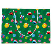 セサミストリートクリスマスツリーパターン ラージペーパーバッグ (裏面)