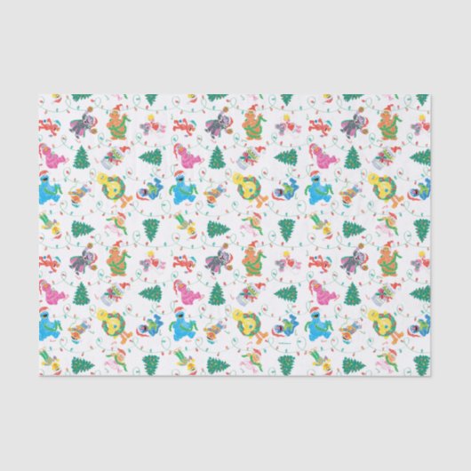 セサミストリートクリスマスツリーパターン 薄葉紙 (正面)