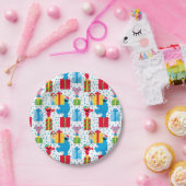 セサミストリートクリスマスプレゼントパターン ペーパープレート (パーティー)