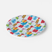 セサミストリートクリスマスプレゼントパターン ペーパープレート (アングル)