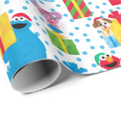 セサミストリートクリスマスプレゼントパターン ラッピングペーパー (ロールコーナー)