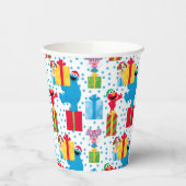 セサミストリートクリスマスプレゼントパターン 紙コップ (左)