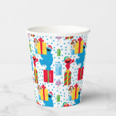 セサミストリートクリスマスプレゼントパターン 紙コップ (右)