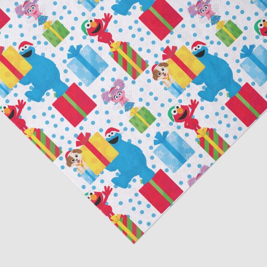 セサミストリートクリスマスプレゼントパターン 薄葉紙 (詳細)