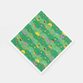 セサミストリートクリスマスライトパターン スタンダードランチョンナプキン (角)