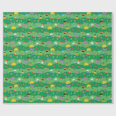 セサミストリートクリスマスライトパターン ラッピングペーパー (フラット)