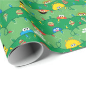 セサミストリートクリスマスライトパターン ラッピングペーパー (ロールコーナー)