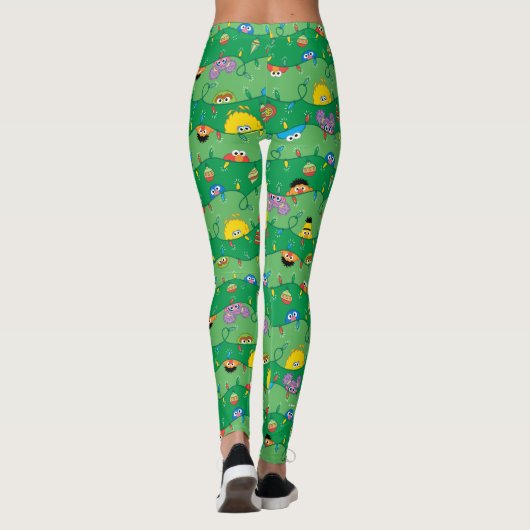 セサミストリートクリスマスライトパターン レギンス (裏面)