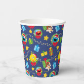 セサミストリートクリスマスライトパターン 紙コップ (裏面)