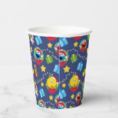 セサミストリートクリスマスライトパターン 紙コップ (右)