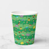 セサミストリートクリスマスライトパターン 紙コップ (正面)