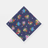 セサミストリートクリスマスリースパターン スタンダードランチョンナプキン (角)