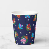 セサミストリートクリスマスリースパターン 紙コップ (裏面)