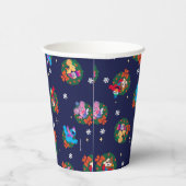 セサミストリートクリスマスリースパターン 紙コップ (右)