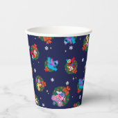 セサミストリートクリスマスリースパターン 紙コップ (正面)