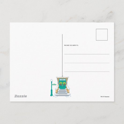 セサミストリートクリスマス家族の写真 シーズンポストカード (裏面)