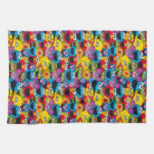 セサミストリートクルーパターン キッチンタオル (横)