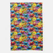 セサミストリートクルーパターン キッチンタオル (縦)