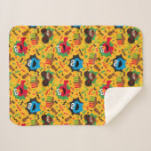 セサミストリートクワンザパターン シェルパブランケット (正面(横))