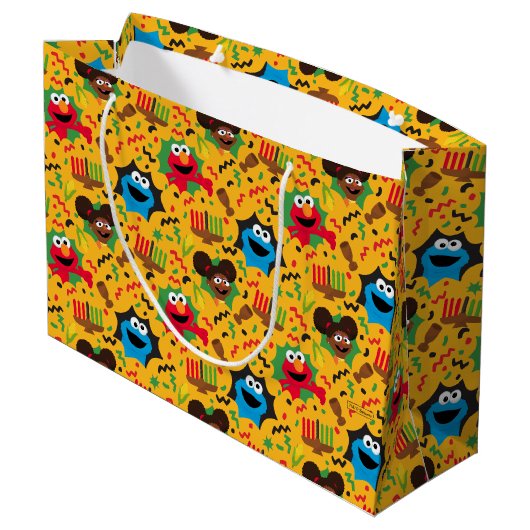 セサミストリートクワンザパターン ラージペーパーバッグ (裏面アングル)