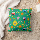 セサミストリートグリーン花柄 クッション (ブランケット)