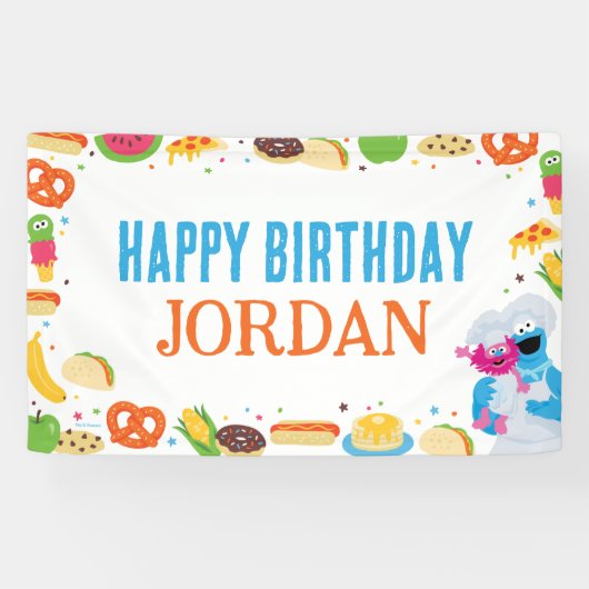 セサミストリートグルメトラック誕生日 横断幕 (横)