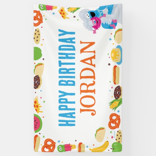 セサミストリートグルメトラック誕生日 横断幕 (縦)