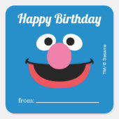 セサミストリートグローバー |ギフト開始日 – 誕生日 スクエアシール (正面)