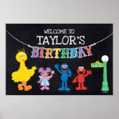 セサミストリートシャルボードレインボー誕生日ウェルカム ポスター (正面)