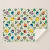 セサミストリートセントパトリックの日柄 シェルパブランケット (正面(横))