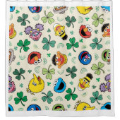 セサミストリートセントパトリックの日柄 シャワーカーテン (正面)