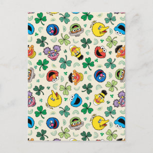 セサミストリートセントパトリックの日柄 ポストカード