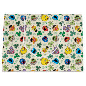 セサミストリートセントパトリックの日柄 ラージペーパーバッグ (正面)