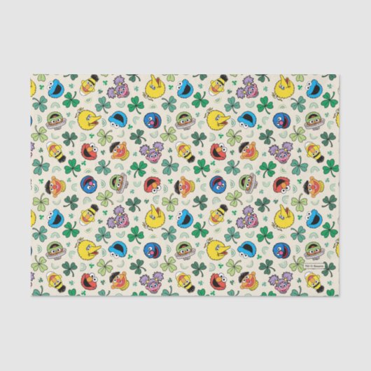 セサミストリートセントパトリックの日柄 薄葉紙 (正面)