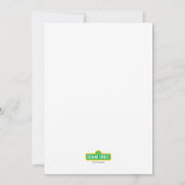 セサミストリートチャーストマスクッキーファースト誕生日 招待状 (裏面)