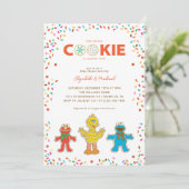 セサミストリートチルストマスクッキーベビーシャワー 招待状 (スタンド正面)