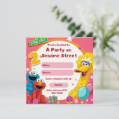セサミストリートテーマ2nd誕生日招待状 案内状 (スタンド正面)