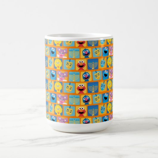 セサミストリートハヌカー模様 コーヒーマグカップ (中央)