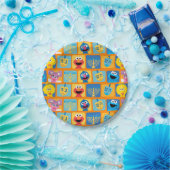 セサミストリートハヌカー模様 ペーパープレート (パーティー)