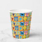 セサミストリートハヌカー模様 紙コップ (正面)
