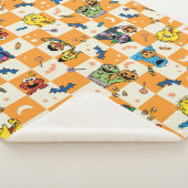 セサミストリートハロウィン市松模様にパターン シェルパブランケット (3/4)