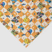 セサミストリートハロウィン市松模様にパターン 薄葉紙 (詳細)