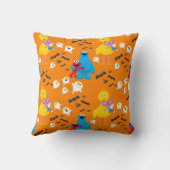 セサミストリートハロウィーンこうもりと幽霊パターン クッション (裏面)