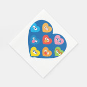 セサミストリートバレンタインハート柄 スタンダードランチョンナプキン (角)