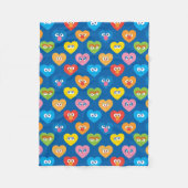 セサミストリートバレンタインハート柄 フリースブランケット (正面)